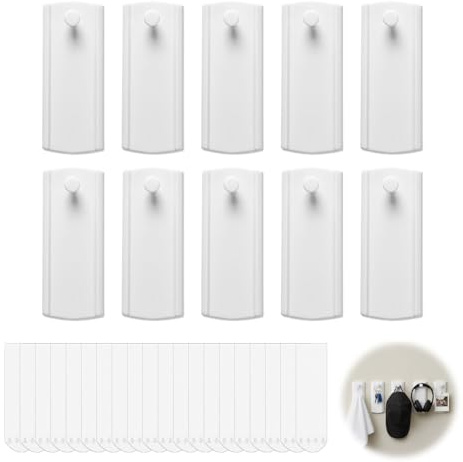 10 ganci per quadri, senza chiodi, senza danni, con 20 strisce per appendere quadri, kit per appendere foto resistenti, per cornici da parete su casa e ufficio, installazione per uso interno