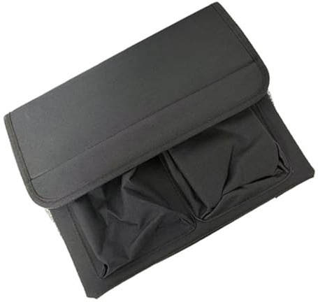 Acouto Organizador Lateral para Sillón con 2 Portavasos y Bolsillo para Computadora Portátil, Tela Oxford 600D, Fácil Instalación para Andadores y Sillas de Ruedas (33*10*26cm)