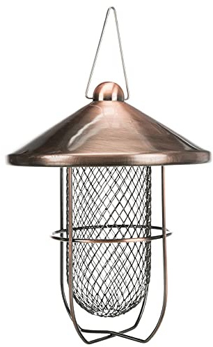 Trixie 55654 Erdnuss-Futterspender mit Schutzgitter, Metall, 700 ml/ø 19 × 26 cm, Kupfer
