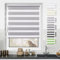 Doppelrollo Klemmfix ohne Bohren Rollos für Fenster ohne Bohren mit Bohren Grau B55 x H130cm -Stoffbreite 51cm Rollo Fensterrollo Klemmrollos Fensterrollo innen lichtdurchlässig & verdunkelnd