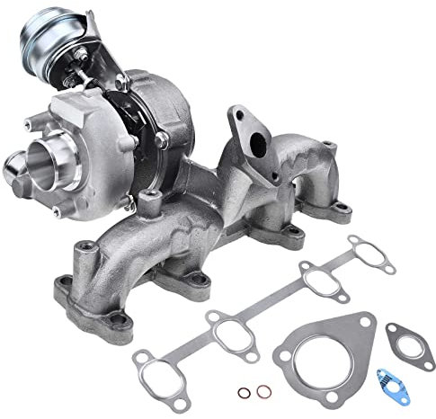 Frankberg 1x Turbocompressore a gas di scarico con Guarnizione Compatibile con Polo 9N A3 8P1 Pas.sat 3C2 Golf V 1K1 Oct.avia I 1U2 Ibiza III 6L1 Fabia I 6Y2 Leon 1P1 Replace# 038253019C