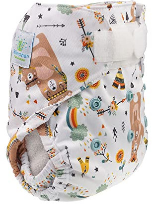 Blümchen XS/S Überhose PUL Klett 3-6kg Mama Bär