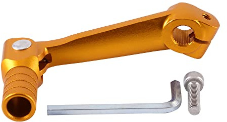 GOOFIT CNC 114mm oro Leve del cambio moto ingranaggio pieghevole in alluminio che può Sostituzione per maggior parte degli strumenti ATV UTV della pit di sporcizia