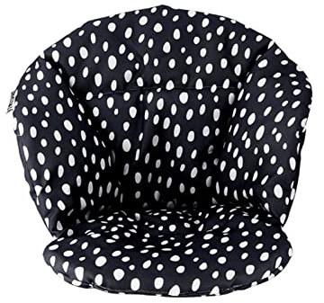 Twistshake Öko-Tex-Zertifiziertes Baumwollkissen mit Klettverschluss für Hochstuhl | Superweiches Kissen für Babystuhl | Einfach zu installieren | Geeignet ab 6 Monaten bis 15 kg | Schwarz