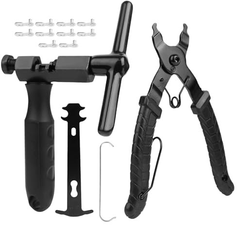 AWSGHLF Bike Chain Tool Set - Bike Chain Repair Tool Kit for 7-12 Speed Chain, Professional Bicycle Chain Link Removal Tool with Bike Chain Plier, Chain Breaker Splitter, Chain Wear Indicator
