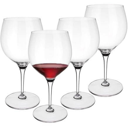 Villeroy & Boch – Maxima bicchieri da vino rosso, set di bicchieri, 4 bicchieri per vino rosso, Aperol Spritz e cocktail, set di calici Borgogna 4 pezzi, bicchiere da vino rosso, vetro di cristallo