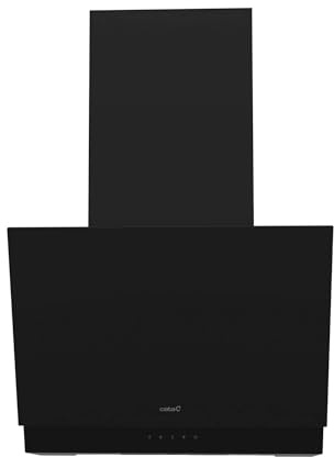 Cata Campana decorativa Thalassa 600GBK /G 4 velocidades 3+1 Turbo Iluminación LED Motor BT3 Extra Silencioso Panel de Control Electrónico Filtro Anti-niebla Potencia 283W Ancho 60cm Color Negro