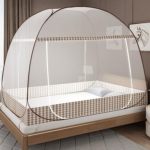 Letto A Rete Pop-Up, Zanzariera da Letto Pieghevole, Zanzariera Viaggio Portatile, Tenda Campeggio per Zanzare, per Il Campeggio All'Aperto della Camera Letto, Installazione Facile,F,200x150x150cm