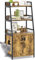 Katzen Kratzbaum, Katzenmöbel, Kratzbaum, Katzenklo Schrank, Katzentoilettengehege mit 3 Ablagen, 2-in-1 Versteckte Katzentoilette mit Kratzmatte, Indoor Katzenschrank, Katzenhaus mit Regal, Braun