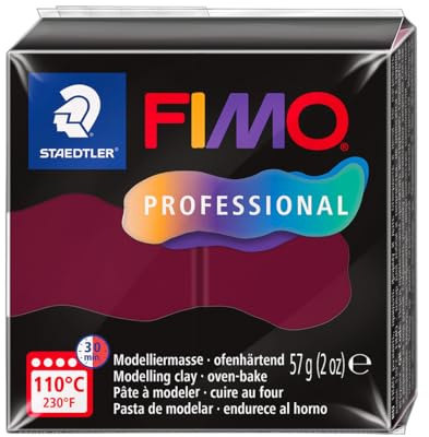 STAEDTLER 8040-23 ST, modelleringsmassa Fimo Prof 57 g Bordeaux, standard