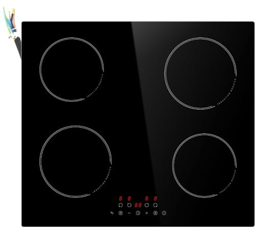 STARCHARTS Build-in Electric Induction Hob with Matte Black Glass. (4 Zones with Natural Matt Glass)