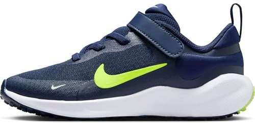 Nike Revolution 7 Schuh für Ältere Kinder, Calzado, Midnight Navy Volt Volt Tint White, 40 EU