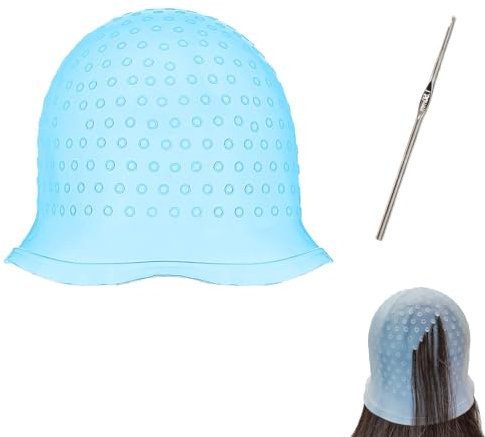 Bonnet Meches Cheveux,Bonnet Meche,Kit Meche Cheveux,Bonnet Pour Meches Et Balayage,Bonnet A Meche Avec Crochet,Cap De Surbrillance En Silicone, Outils De Coiffure De Silicone De Salon
