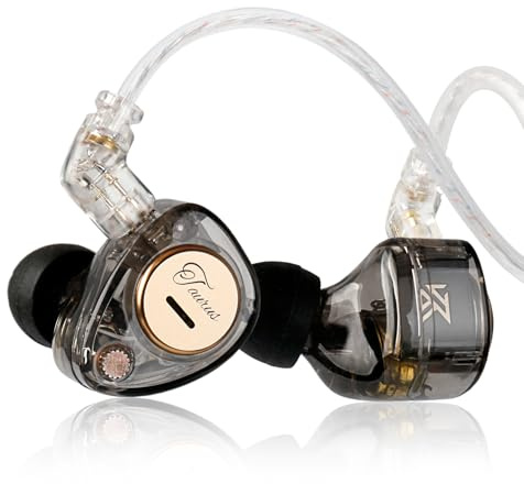 KZ Taurus in Ear Monitor Headphones, Horizontal 2DD Gaming Earbuds Wired IEM in Ear Headphones, Noise Cancelling Ear Buds Sound Localization in-Ears for Singers Musicians Audiophiles