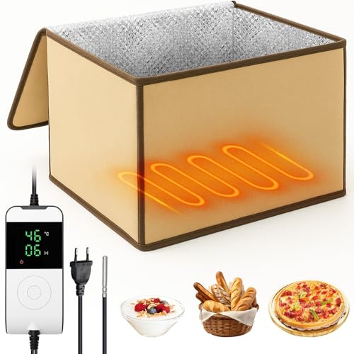 Brödlåda för surdeg – elektrisk deglåda med temperatur- och timerkontroll, hopfällbart brödskåp med NTC-temperatursensor, deglåda, bakverk