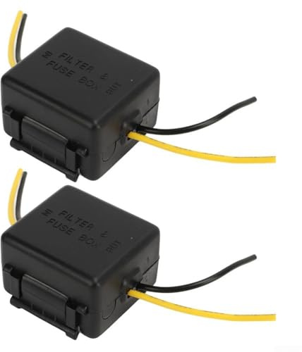 Set mit 2 Kfz-Power-Filtern 12 V zur Geräuschunterdrückung und Interferenzfilterung, kompatibel mit den meisten DC 12 V Geräten