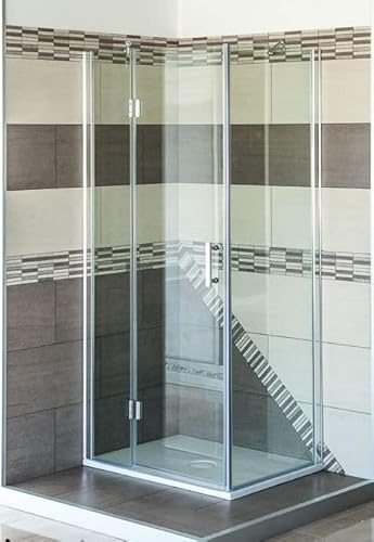Box doccia San Marco Luxor 8 mm con porta battente (VETRO TRASPARENTE, 80x120 cm)