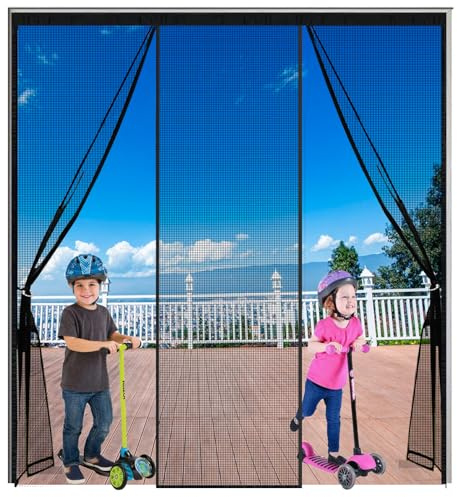 Zanzariera Magnetica per Porte 180x230cm Doppie Zanzariera Porta Finestra Tenda,Zanzariere Magnetiche Balcone, Anti Zanzare Insetti Chiusura Automatica
