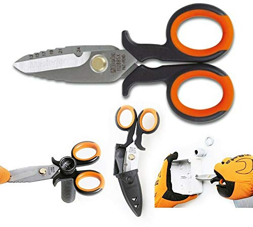 Beta Tools - Forbice per elettricisti in acciaio inox con profili a fresa graduata