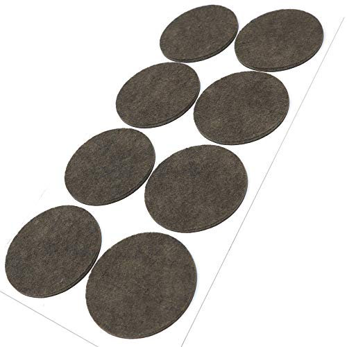 Adsamm® / 8 x feltrini autoadesivi/Marrone/ø 60 mm/Rotondo/piedini per mobili in feltro da 3.5 mm di spessore/pad protettivi per arredi