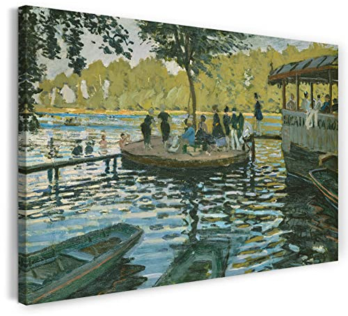 Leinwand (80x60cm): Claude Monet - Badende in La Grenouillère (1869)