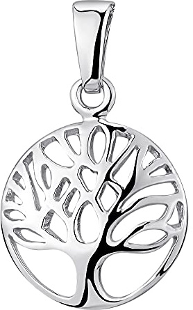 Materia Damen Anhänger Lebensbaum 925 Silber Kettenanhänger rund KA-409-Ohne Kette