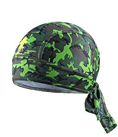 ShopINess Bufanda Gorro Bandana Ciclismo Deportivo Transpirable Unisex para Ciclismo Correr Bicicleta Debajo del Casco Camuflaje (Verde)
