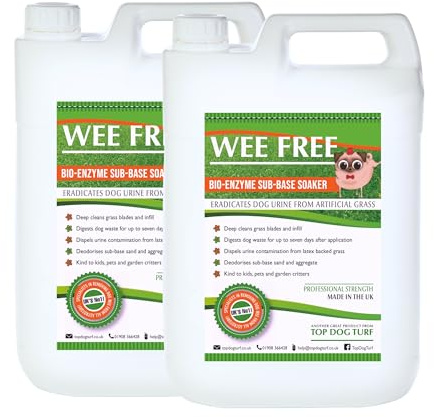 Top Dog Turf Wee Free Sub-Base Soaker for Artificial Grass – Twin Pack (2 x 5 Litres)