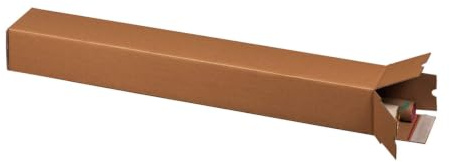 KK Verpackungen Versandhülse für DIN A0 | 20 Stück, 860x105x105mm | Lange Faltkartons mit Selbstklebeverschluss und Aufreißfaden | Wellpappe, portooptimiert | Für Poster, Pläne, Zeichnungen