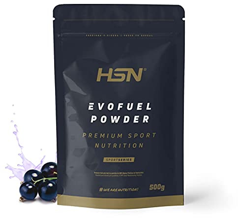 HSN Evofuel Pre + Intra Entreno | Frambuesa Azul 500g | Cafeína + Carbohidratos + Electrolitos + Aminoácidos + Nitratos + Óxido Nítrico | No Incluye Dosificador | No-GMO, Vegetariano, Sin Gluten