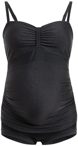 Herzmutter Costume da Bagno Premaman - Tankini Gravidanza - Costumi Mare Maternitá - Futura Mamma - Due Pezzi - 7000 (Pois Neri, M)