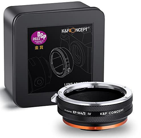 K&F CONCEPT Lens Mount Adapter EOS-M4/3 IV Manueller Fokus Kompatibel mit Canon (EF/EF-S) Objektiv und Micro Four Thirds (M4/3) Mount Kameragehäuse.