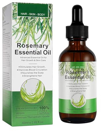 Ätherisches Rosmarinöl,Rosmarinöl Für Das Haarwachstum,Rosmarin Öl Für Kopfhaut Und Haar, Stärkendes Für Gesundes Haarwachstum, 100 Naturreines Ätherisches Rosmarinöl Für Hautpflege, Aromatherapie
