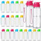 Mifoci 20 Pieces Water Bottle Bulk 17 oz Plastic Water Bottles Bulk Gym Sports Adults Reusable Large Bottles with Leak Proof Flip Top for Party Outdoor(Colorful)
