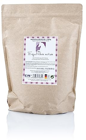 EquiMove Active Nachfüllpack (1,5 Kg) | Ergänzungsfuttermittel mit Teufelskralle, Weidenrinde, Artischocke und mehr | für Lebensfreude und Beweglichkeit