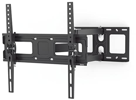 Hama TV Wandhalterung schwenkbar, neigbar, ausziehbar, 32-65 Zoll, bis 25kg | TV Wandhalterung schwarz, VESA 100x100 bis VESA 400x400, mit fischer-Dübeln