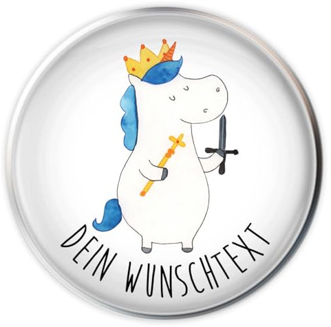 Mr. & Mrs. Panda Stöpsel Waschbecken Einhorn König mit Schwert - Personalisierte Geschenke, Einhörner, Mittelalter, Unicorn, Abfluss, Ritter, Stopfen, Personalisierung, Selbst Gestalten