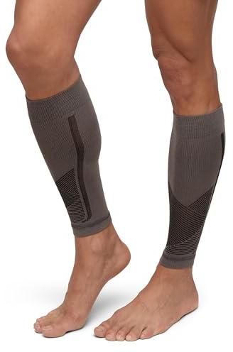 DANISH ENDURANCE Fasce a Compressione Graduata Uomo Donna, 21-26mmhg, Gambaletti Compressione, 1 o 3 Paia, Grigio/Nero, M