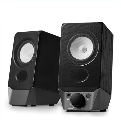 ZHCHAO Altavoces de Ordenador con V5.3 Entrada Auxiliar 2W + 2W Potencia de Salida potentes Graves USB-A for PC Tableta portátil