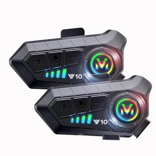 Motorrad-Gegensprechanlage, 2 Stück, Helm, Bluetooth-Headset mit Mikrofon, wasserdichte Kopfhörer, kabellose Geräuschunterdrückung, Kopfhörer, Motorrad-Kommunikationssystem, Kopfhörer,