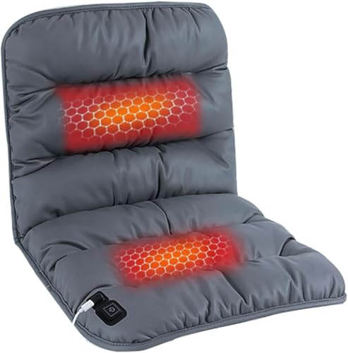 Heated Cushion for Wheelchair, Seat Heater, 3 Mode Adjustable Warm Seat Cushion, USB-Powered Heated Seat Pad,Grå,One Size