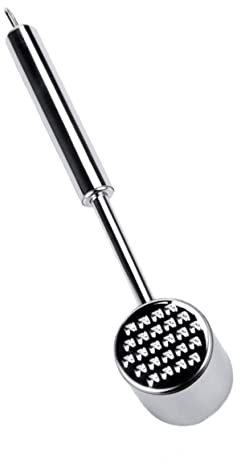 OKUMEYR Stainless Steel Meat Tenderiser Hammer Tenderizing Steak Beef Chicken Professional Steak Hammer for Kitchen Tenderizers