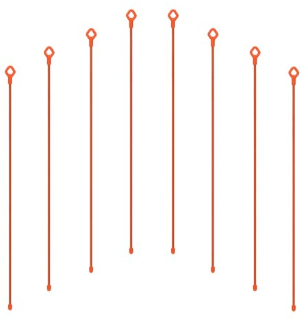 PATIKIL Rubber Twist Ties, 18 Inch Silicone Reusable Twist Ties Heavy Duty Bendable for Bundling Holding, 8 Pcs, Orange