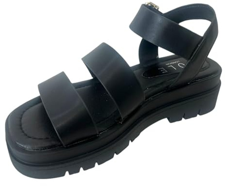 sole london LADIES WOMENS GLADIATOR EEE EXTRA WIDE FIT CHUNKY PLATFORM ANKLE SHOES SANDALS
