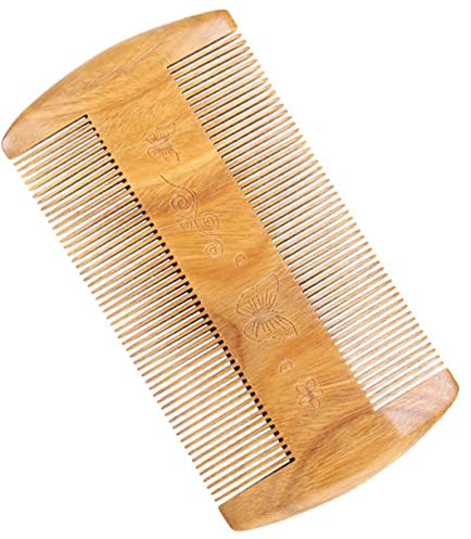 FRCOLOR Bartkamm Für Männer Holz Haarkamm Schnurrbartkamm Pflegekamm Zweireihig Kämme Taschenkamm Bartpflege Kamm Glätter Kämme Zähne