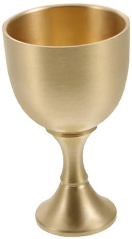 UTHCLO Coupes à Vin Royales Laiton Calices Rétro Verres à Liqueur Médiévaux Gobelets Vintage Coupes Église Dorées pour Maison le Bar Mariages et Décoration