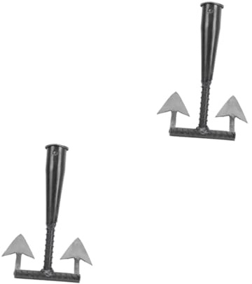 ibasenice Azada Triangular Manual De Jardín para Deshierbe y Cultivo, Doble Surco 2 Dientes De Acero Resistente, Herramienta Portátil para Huerto y Vivero, Adecuado para Labores Agrícolas