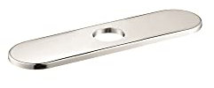 hansgrohe Grundplatte für Einloch-Küchenarmaturen, 25,4 cm, einfache Installation, 27,9 cm, moderne Grundplatte für Badewannenarmatur, aus poliertem Nickel, 14019831