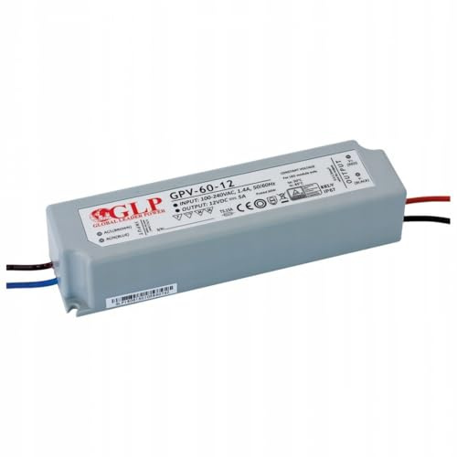 a3843glp profesional LED transformador 12 V DC 4 A 48 W, resistente al agua IP67, constante TÜV, mm, SELV, CE, protección de cocinas: cortocircuito, de tensión, überlastschutz