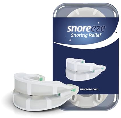 Snoreeze Schnarchschiene - Einstellbare Schnarchschiene für Männer und Frauen - Mundstück mit Handy App - Anti-Schnarch-Mundstück - Hilfsmittel zur Reduzierung von Schnarchen und Schlafapnoe